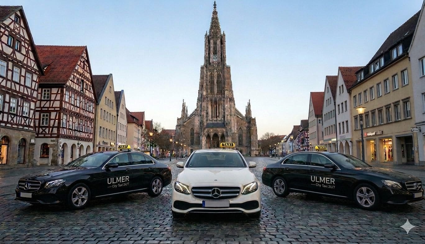 Taxi von Ulmer City Taxi vor dem Ulmer Münster